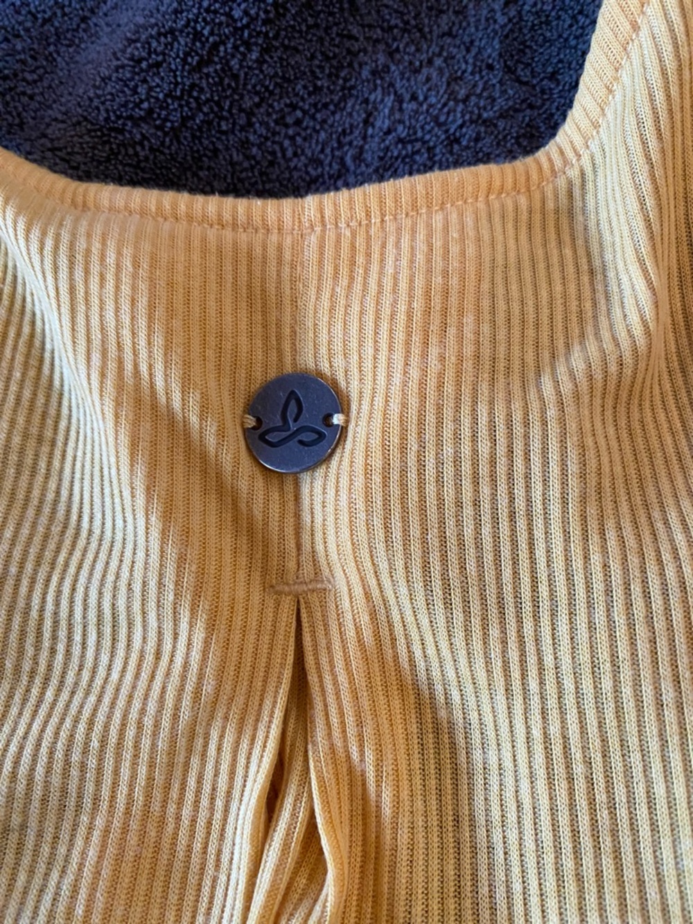 Prana Ribbed Mustard Yellow Racerback Tank - Picture 4 of 4